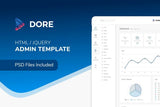 Dore – Html jQuery Admin Template Dore is a combination of beautifully crafted admin panel and fully featured landing page.