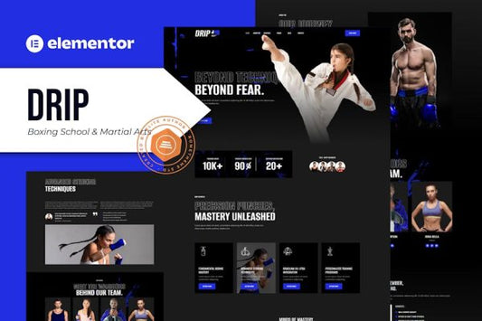 Drip – Boxing School & Martial Arts Elementor Template Kit