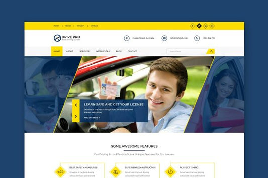 Drive Pro : Driving School HTML Template Driving School
