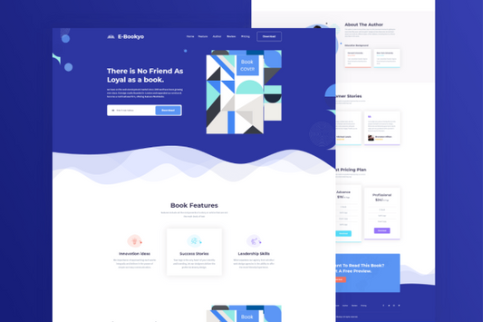 Ebookyo – Ebook HTML Landing Page Template Pixel perfect Isometric Ebook Landing Page