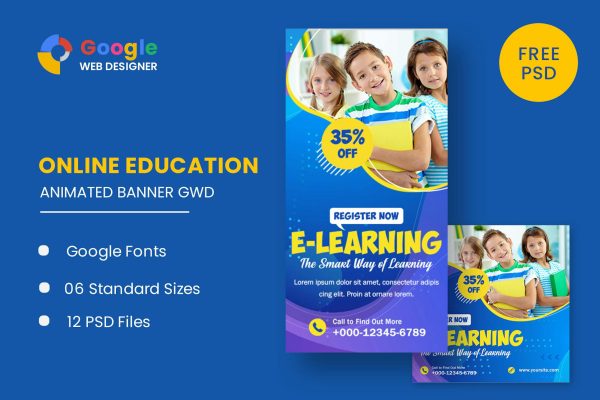 Education Online HTML5 Banner Ads GWD Education Online HTML5 Banner Ads GWD