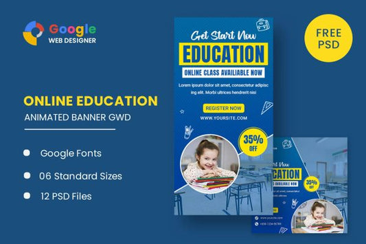 Education Study HTML5 Banner Ads GWD Education Study HTML5 Banner Ads GWD