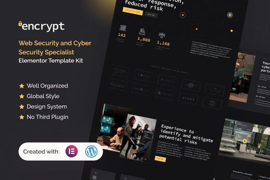 Encrypt – Cyber Security Specialist Elementor Pro Template Kit