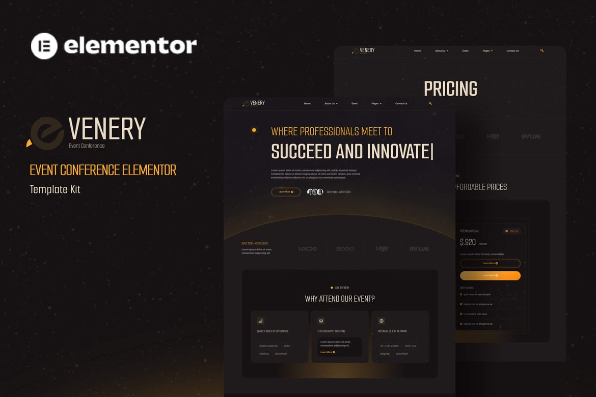 Evenery – Event Conference Elementor Template Kit