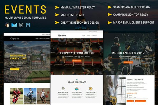 EVENTS – Multipurpose Responsive Email Templates Best & Creative email templates to get more leads