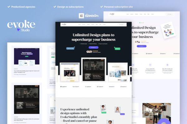 EvokeStudio – Creative Digital Agency Elementor Pro Template Kit