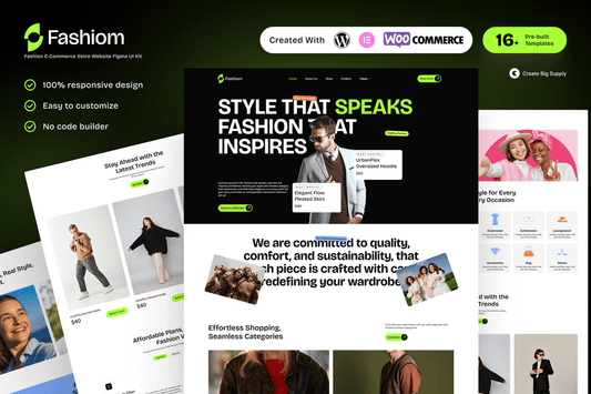 Fashiom – Fashion E-Commerce Store Elementor Template Kit