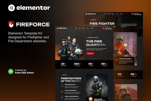 Fireforce – Firefighter & Fire Department Elementor Template Kit
