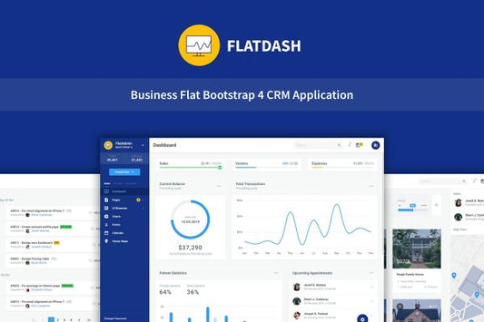 FlatDash – Business CRM Dashboard Application Multi-Purpose Business CRM Responsive Dashboard Application Template