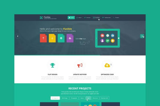 Flatible – Single Page HTML5 Template Flat Single Page HTML Template