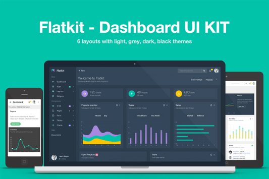Flatkit – Dashboard UI KIT Bootstrap 4 admin dashboard with AngularJS