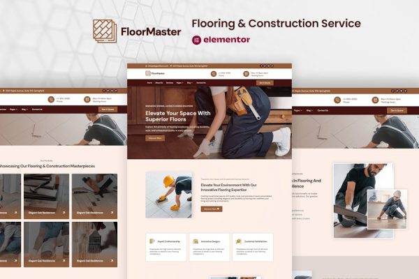 FloorMaster – Flooring & Construction Service Elementor Pro Template Kit
