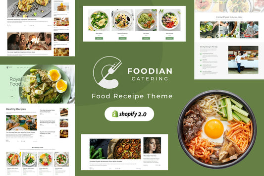 Foodian - Food Blog Shopify Store Organic Farm Fresh Online Sea Food Ordening, Meat Shopping eCommerce & Food Delivery Business Theme