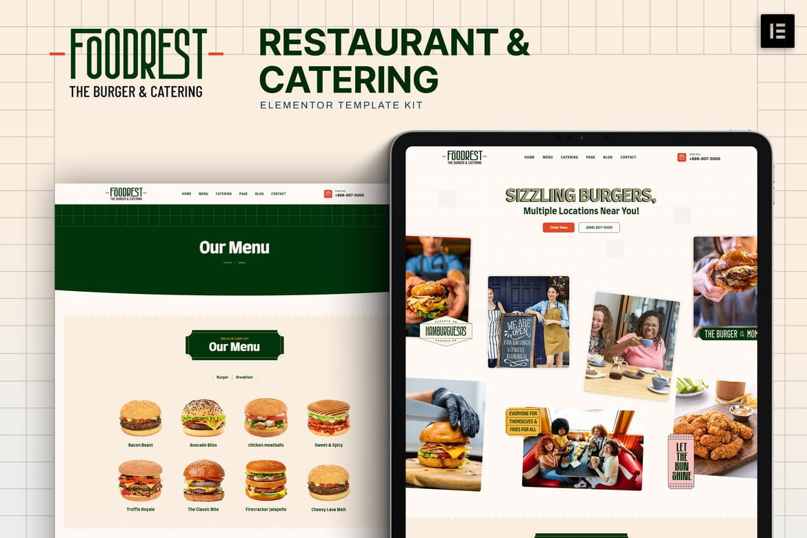 Foodrest – Restaurant & Catering Elementor Template Kit