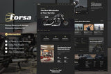 Forsa – Custom Motorcycle Garage Elementor Template Kit
