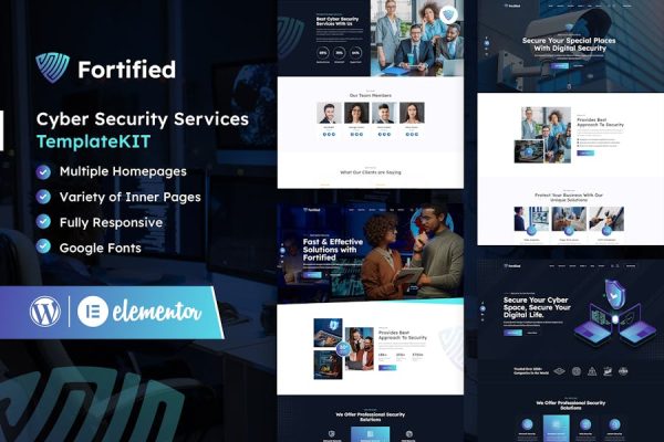 Fortified – Cyber Security Services Elementor Template Kit