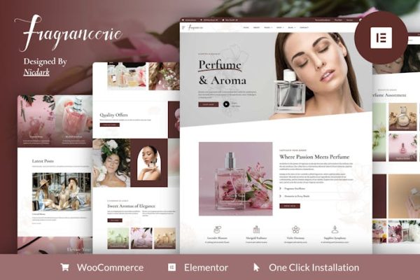 Fragrancerie – Perfume & Cosmetic Shop Elementor Pro Template Kit