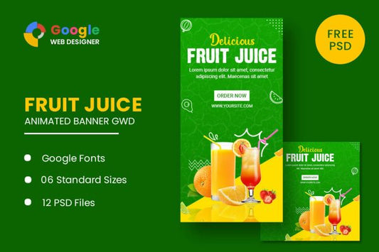 Fruit Juice Animated Banner Google Web Designer Fruit Juice Animated Banner Google Web Designer