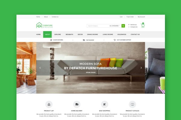 Furniture House – eCommerce Shop HTML Template eCommerce Shop
