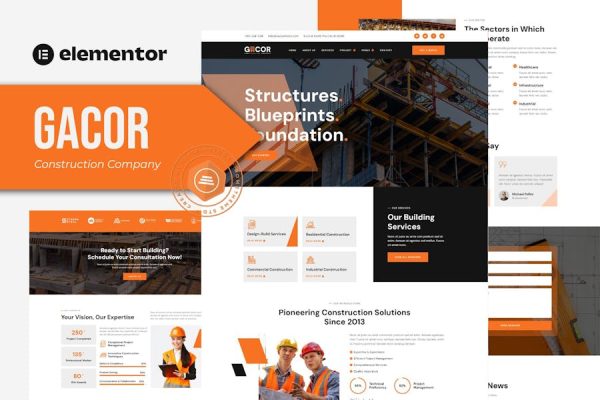 Gacor – Construction Company Elementor Template Kit