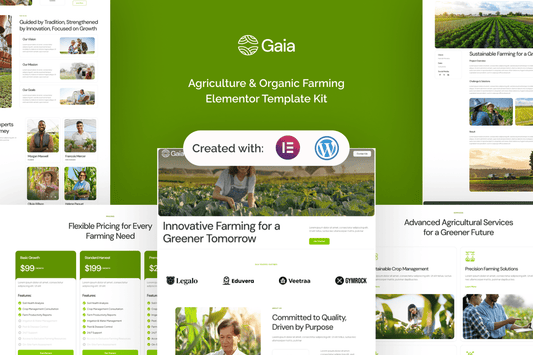 Gaia – Agriculture & Organic Farming Elementor Template Kit