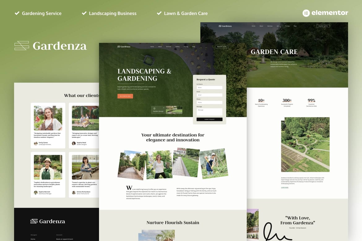 Gardenza – Gardening & Landscaping Elementor Pro Template Kit