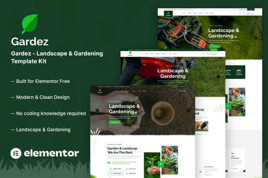 Gardez – Landscape & Gardening Elementor Template Kit