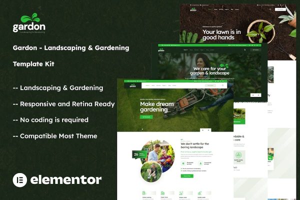 Gardon – Landscaping & Gardening Elementor Template Kit