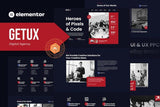 Getux – Modern Digital Agency Elementor Template Kit