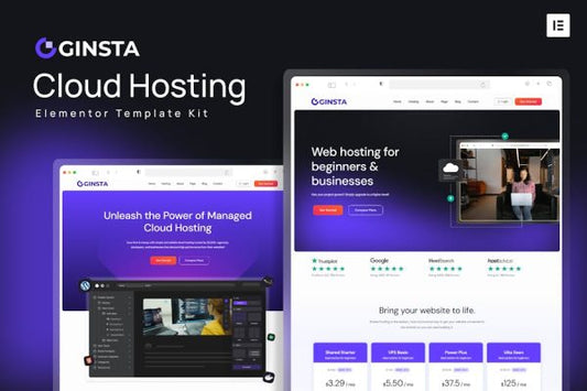 Ginsta – Cloud Hosting Company Elementor Template Kit