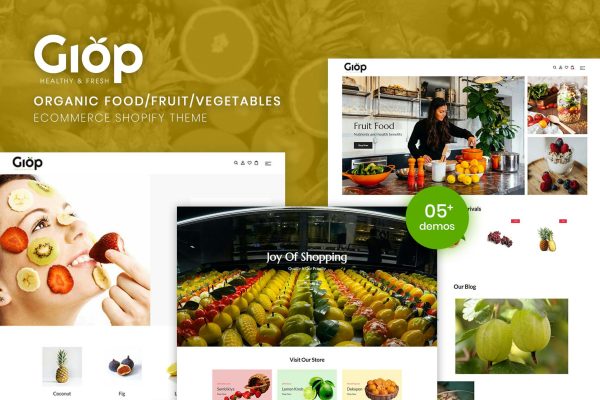 Giop | Organic Food/Fruit/Vegetables Shopify Theme Organic Food/Fruit/Vegetables eCommerce Shopify Theme