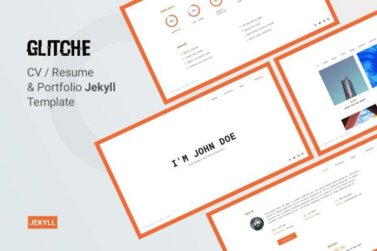 Glitche – Resume CV Portfolio Jekyll Theme CV Resume Jekyll, Personal Portfolio for Jekyll, Personal website, Onepage Personal Portfolio