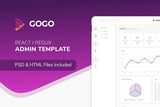 Gogo React – React Admin Template Gogo is a combination of beautifully crafted admin panel and fully featured landing page.
