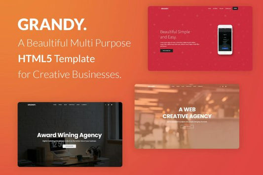 Grandy – Creative Multi Purpose Big HTML5 Template Responsive + Minimal + Creative
