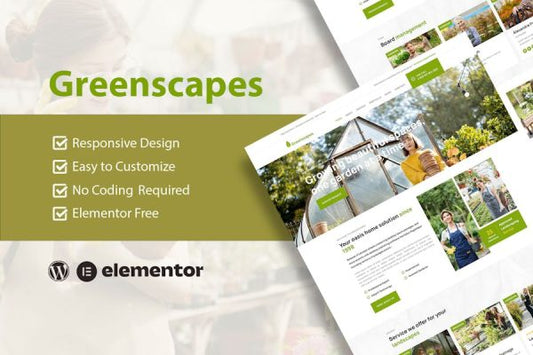 GreenScapes – Garden & Landscape Service Elementor Template Kit