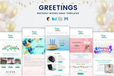 Greetings – Birthday Wishes Email Templates Bundle Birthday wishes email templates bundle with Pennyblack Builder