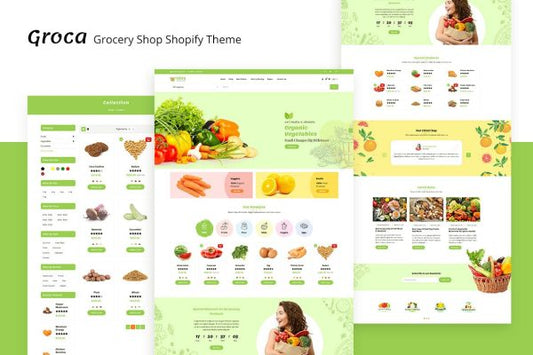 Groca - Grocery, Supermarket Shopify Theme Best Selling Grocery and Marketplace Shopify Theme. Multipurpose Sectioned Shopify 2.0 Template