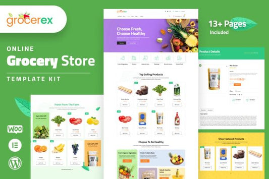 Grocerex – Grocery Store Elementor Pro Template Kit