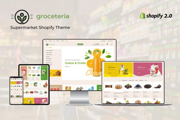 Groceteria - Supermarket Shopify Theme Organic shop,Groceries,Bazar,Hypermarket,mall,discount bazar,market,beverages,freshcreams,fruit shop