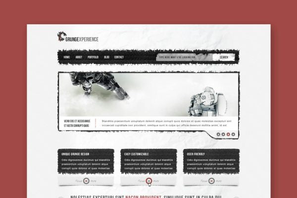 Grungexperience – Premium HTML Template Grunge Style HTML Template