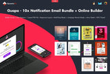 Guapa – 10x Notification Email Bundle + Builder Guapa 10x – Notification HTML Email Bundle with Builder access has all options for you!
