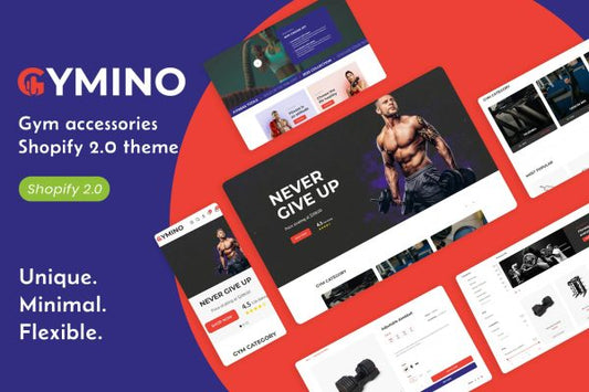 Gymino - Gym Accessories & Equipment Shopify Theme Gym and Sports equipments, Fitness eCommerce & Training Products Store, Gym Fitness Shop