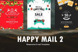 Happy Mail 2 – Christmas Email Templates Set