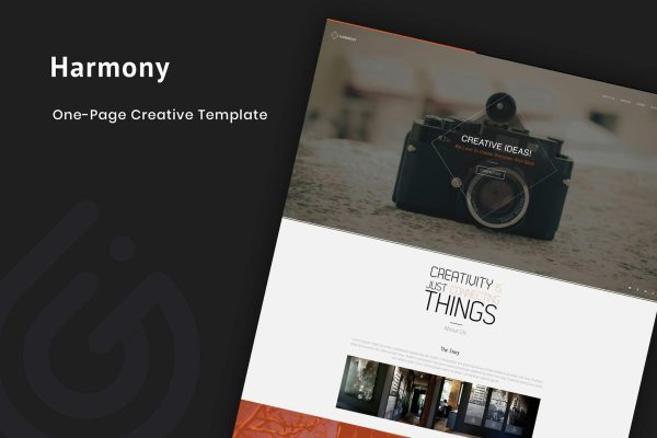 Harmony – Animated One-Page HTML 5 Template Minimal and elegant One page Template.