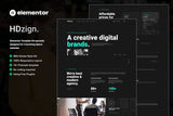 HDzign – Dark Digital Agency Elementor Template Kit