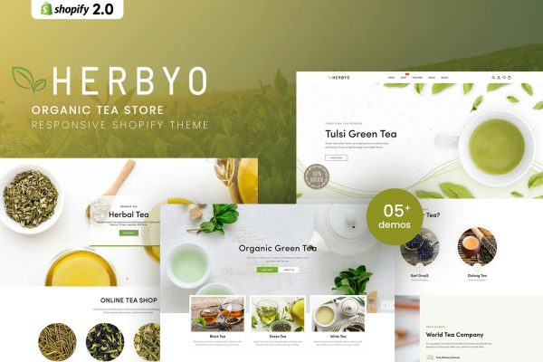 Herbyo - Organic Tea Store Shopify Theme Organic Tea Store Shopify Theme