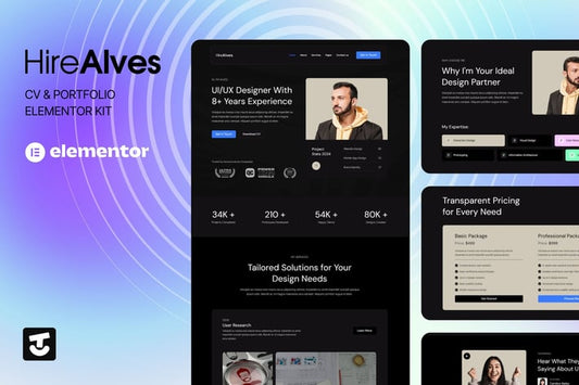 HireAlves – CV & Portfolio Elementor Template Kits