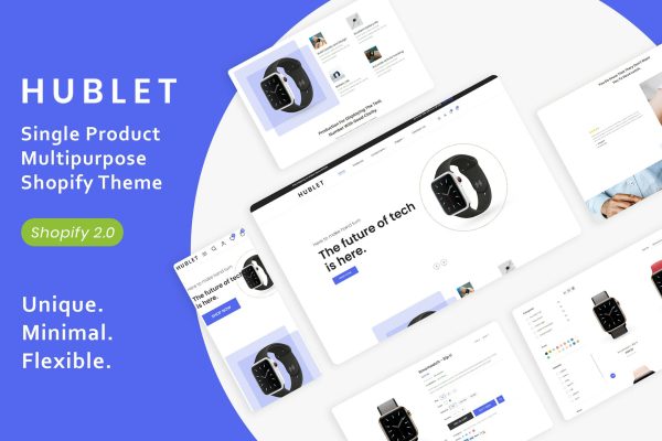 Hublet - The Single product Shopify Theme Drag & Drop Shopify Theme Sections Multipurpose Single product shopify theme Single product