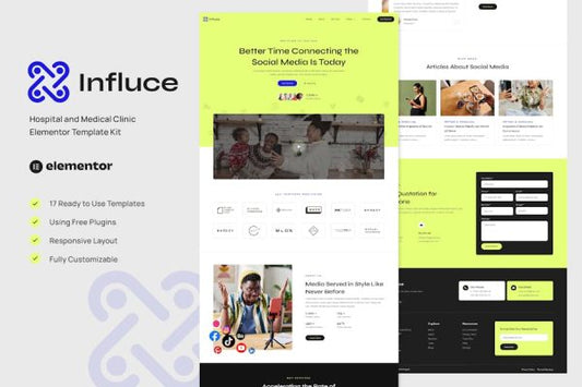 Influce – Marketing Agency & Influencer Elementor Template Kit