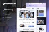 Influencely – Influencer & Talent Agency Elementor Template Kit